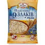 Суміш пластівців 9 злаків+льон миттєвого приготування 400 г