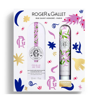 როჟე გალე - სასაჩუქრე ნაკრები DUO ჩაის ხე სუნამო 30მლ + ხელის კრმემი 30მლ 7738 RG - SET XMAS FEUILLE 30ML + HAND CR24 7738