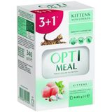 OPTIMEAL набір 3+1 для кошенят беззерновий з куркою 4х85г