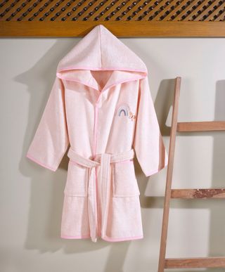 ხალათი - BUTTERFLY&RAINBOWS  BABY BAMBOO BATHROBE SILVER PEONY 12/24