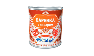 RUSLADA შესქელებული რძე შაქრით 8.5% 370გრ/4607109475065