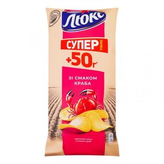 Чипси Люкс 170/183 г зі смаком краба