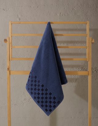 პირსახოცი - CHECKER MICROCOTTON JACQ. TOWEL CARBON 50X85