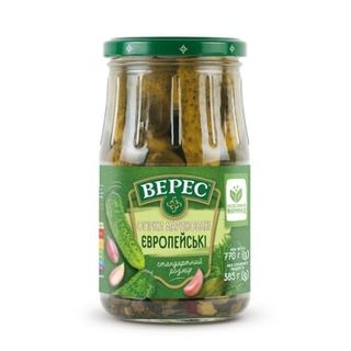 Огірки 0,77 кг Верес Європейські мариновані ск/б