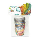 Стакани паперові З днем народження 250 мл 6 шт