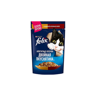 FELIX კატის ჟელე ინდაური&ღვიძლი 75გ/8445290149206