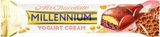 Батончик Millennium молочний шоколад пористий з йогуртовою начинкою 27 г