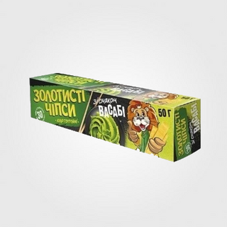Чипси картопляні \"Золотисті\" ТМ \"Жайвір\" зі смаком васабі