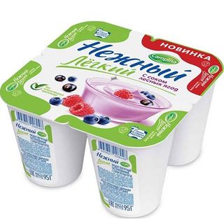 იოგურტი "ნეჟნი" 95გრ 0.1% ტყის კენკრა / 4605627008048