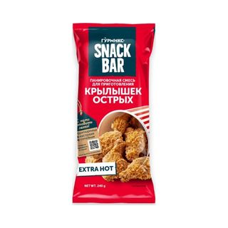 Гурмикс, Смесь Панировочная Гурмикс 240Гр Острые Крылышки, шт, ШК: 4630035911017