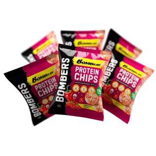 BOMBBAR მარცვლეულის პროტეინის ჩიფსი ტკბილ-ცხარე 50გ.