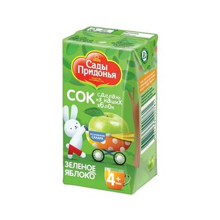Сады Придонья, Сок Сады Придонья 125Мл Осветленное Яблоко, шт, ШК: 4607163090754