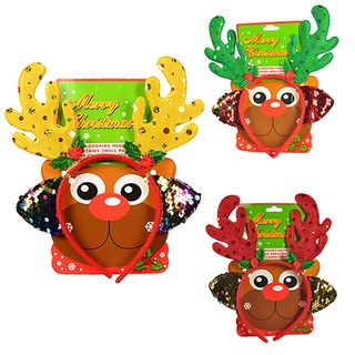 Обідок Новий Рік роги з блискітками. Артикул 178222