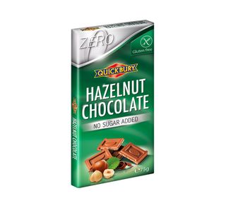 QUICK BURY - უშაქრო შოკოლადი თხილით 48*75გრ