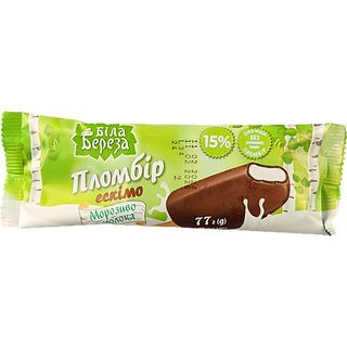 Морозиво Белая бяроза 77г ескімо пломбір глазур