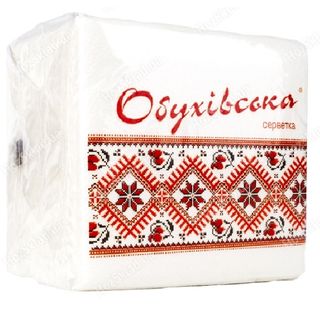Серветки папер. ОБУХІВСЬКИЙ 1-шар. 230*240 40 шт.білі