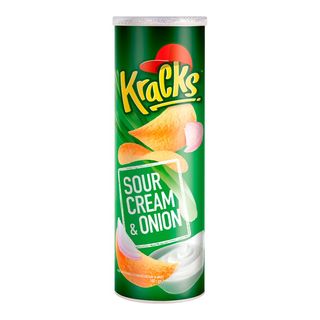 Чипси "Kracks" зі смаком сметани і цибулі