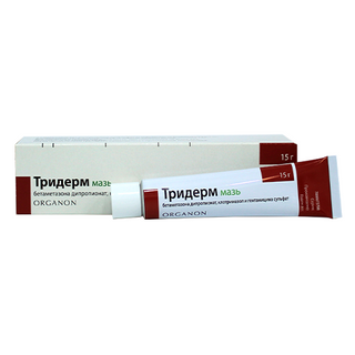 ტრიდერმი მალამო 15გრ ტუბი #1  Triderme ointment 15g