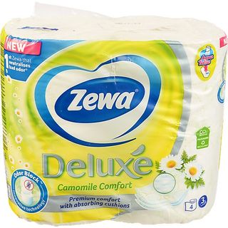 Туалетний папір Zewa Deluxе 3х сл ромашка 4шт 100-107
