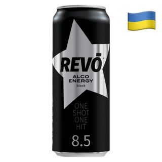 Напій Енергетичний Слаб/Алког Сильногаз. "Рево Блек" ( 8,5% ) 0,5 л. 8,5%