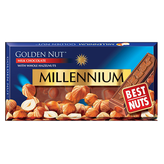 Шоколад Millenium Gold молочн горіх 100г