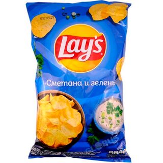 Чипсы Lay's Лейз со вкусом "Сметана и зелень" 140г- 1250