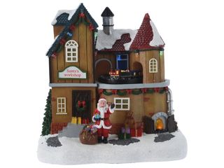 საახალწლო სოფელი, სახლი მოძრავი დეტალებით, 21 სმ LED