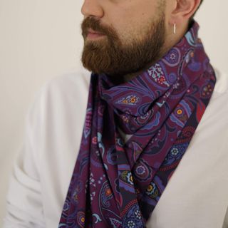 შარფი - იასამნისფერი & ლურჯი