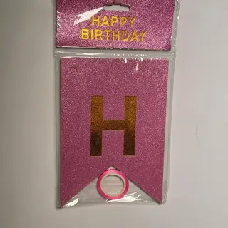 ქაღალდის ბანერი HAPPY BIRTHDAY