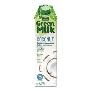 Напиток Green Milk Кокос 2% 1л т/п