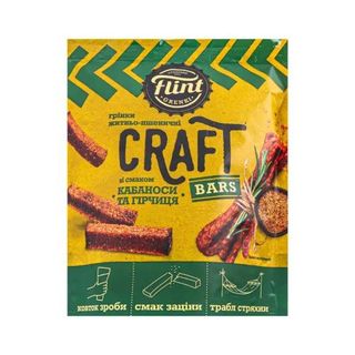 Грінки Flint Craft Кабаноси та гірчиця житньо-пшеничні 80 г