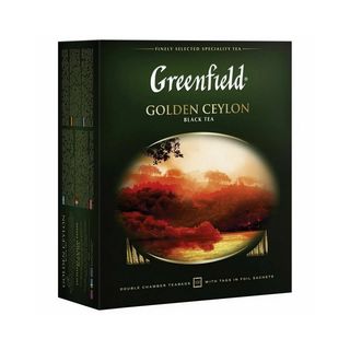 Greenfield, Чай Greenfield 100Пак Черный Golden Ceylon, шт, ШК: 4605246005817