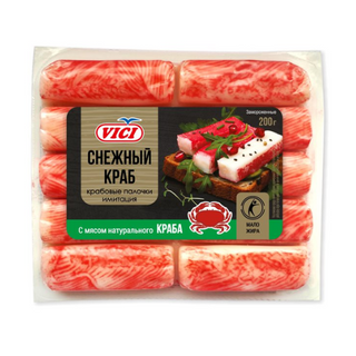 Крабовые палочки с мясом натур.краба 'VICI', 200 гр.