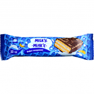 Вафлі Єврогруп 32 г Мілк'с