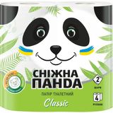 Папір туалетний Сніжна панда Classic 2-х шаровий 4 шт