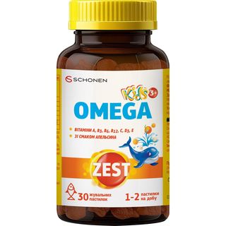 Зест Кідс Омега Пастилки Жув. №30