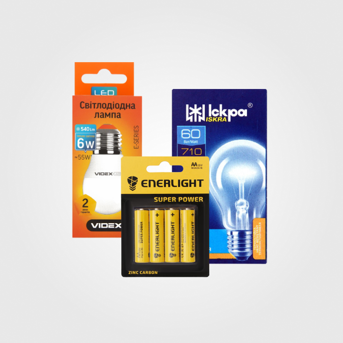 Електротовари та освітлення