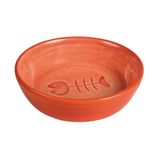 Миска керамічна для котів 0,2л/13см з рибкою