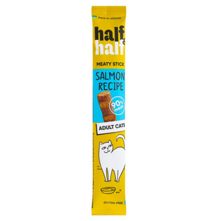 Ласощі для котів Half&Half з лососем палички 5г