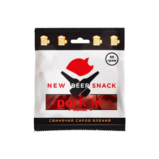 Балик свинячий New Beer Snack Pork in сиров'ялений 50г