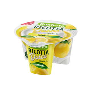 Сыр мягкий Рикотта 40% Лимон (Bonfesto), 125 гр.