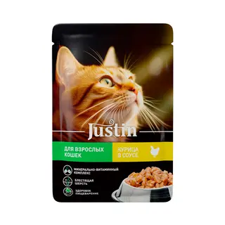 Корм для кошек Justin Курица в соусе 75 г