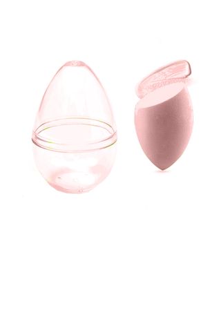 แแแแแแแแก แฆแ แฃแแแแ/Slanted Makeup Sponge with Transparent Travel Case (Sakura)