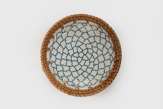 თეფში - DASIA CERAMIC / RATTAN DINNER PLATE 20R BLUE / WHITE