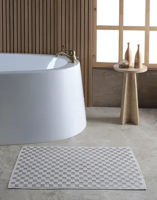 ფარდაგი - CHECKER COTTON BATHMAT METAL GRAY 50X80