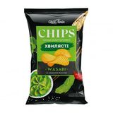Чіпси 110г Своя лінія картопляні рифлені зі смаком васабі