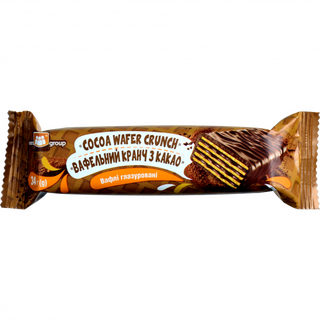 Вафлі Єврогруп 34 г Вафельний кранч з какао