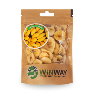 Чіпси бананові WINWAY сушені 70г zip-пакет