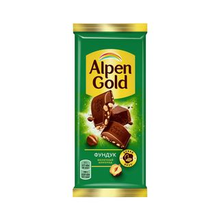 Alpen Gold Плит.Шок., Шоколад Alpen Gold 85Гр Фундуком, шт, ШК: 7622201450427