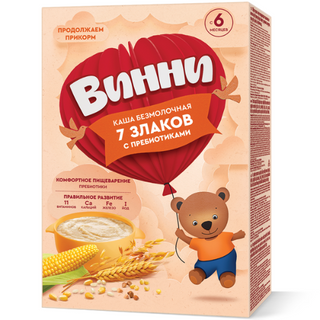ვინი - ფაფა ურძეო 7 მარცვალი პრებიოტიკით /6თვ+/ 200გრ 4541/4626/4916 Viny - porridge Urdzeo 7-grain prebiotic /6 months+/ 4541/4626/4916